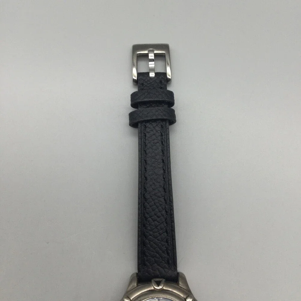 Guess Waterpro Womens Watch 28mm Blue Dial Black Leather 50M New Battery